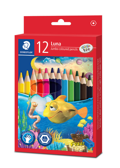 Staedtler Luna Jumbo Coloured Pencils 12 Pack