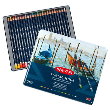 Derwent Watercolour Pencils Tin of 24