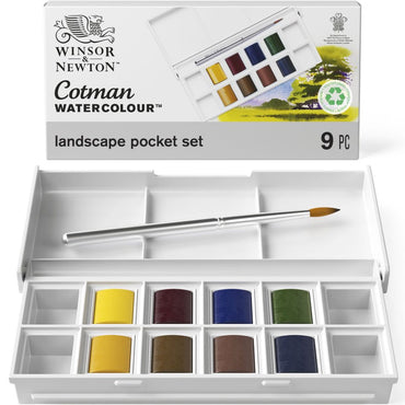 Winsor & Newton Cotman Watercolour Landscape Pocket Paints Set of 9 Pieces