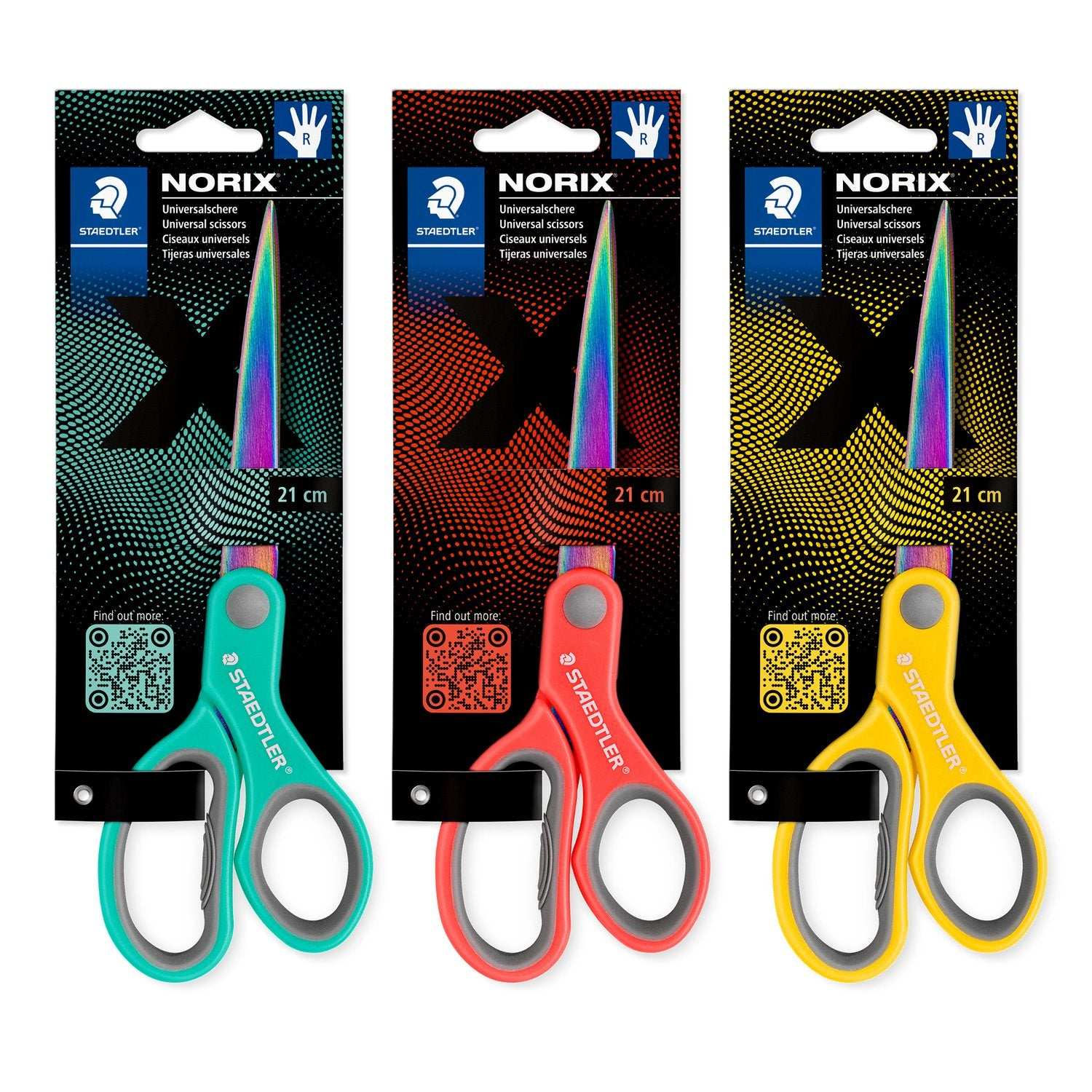 Staedtler Norix 21cm Scissor Assorted Colours 965 21X BK