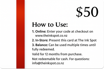 TheInkSpot Digital Gift Card