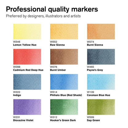Winsor & Newton Promarker Watercolour Landscape Tone Set Of 12
