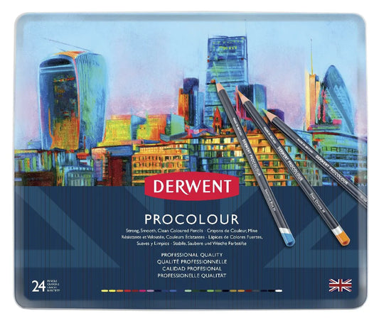 Derwent Procolour Pencils Tin Of 24