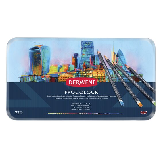 Derwent Procolour Pencils Tin Of 72