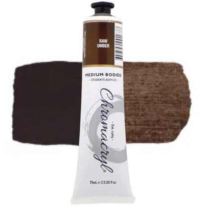 Chromacryl Medium Bodied Student Acrylic Paints 75ml