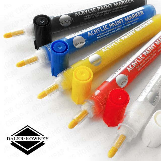 Daler Rowney Simply Acrylic Markers Set Of 5 Primary Colours