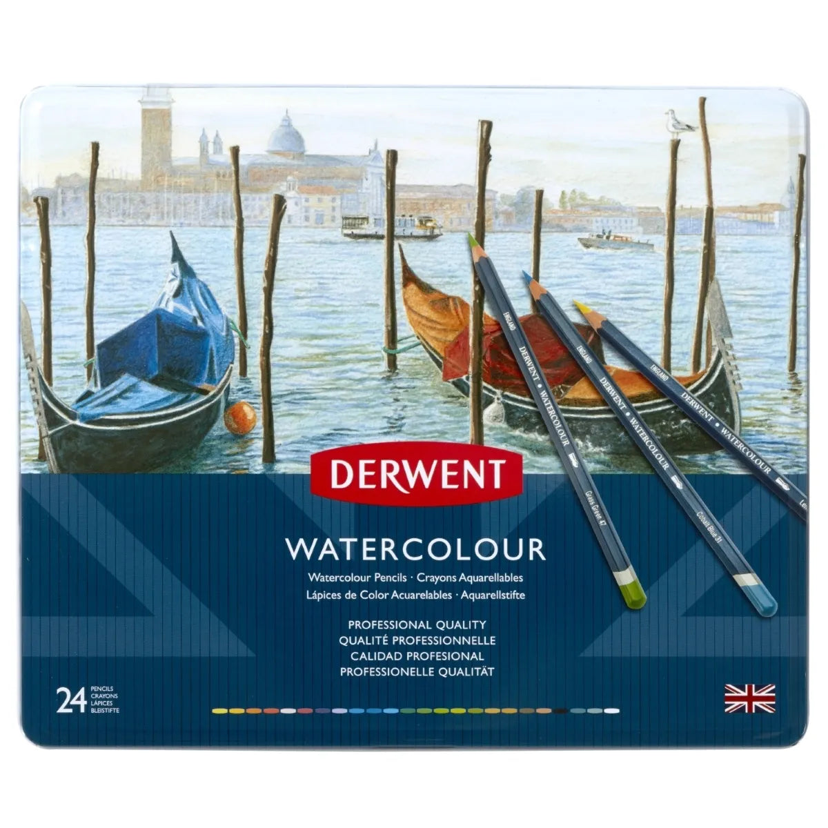 Derwent Watercolour Pencils Tin of 24