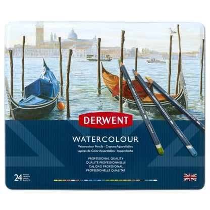 Derwent Watercolour Pencils Tin of 24